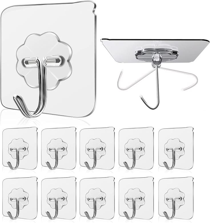 10PCS Heavy-Duty Transparent Self-Adhesive Wall Hooks | No Drill Waterproof Multipurpose Hooks10PCS Heavy-Duty Transparent Self-Adhesive Wall Hooks | No Drill Waterproof Multipurpose Hooks
